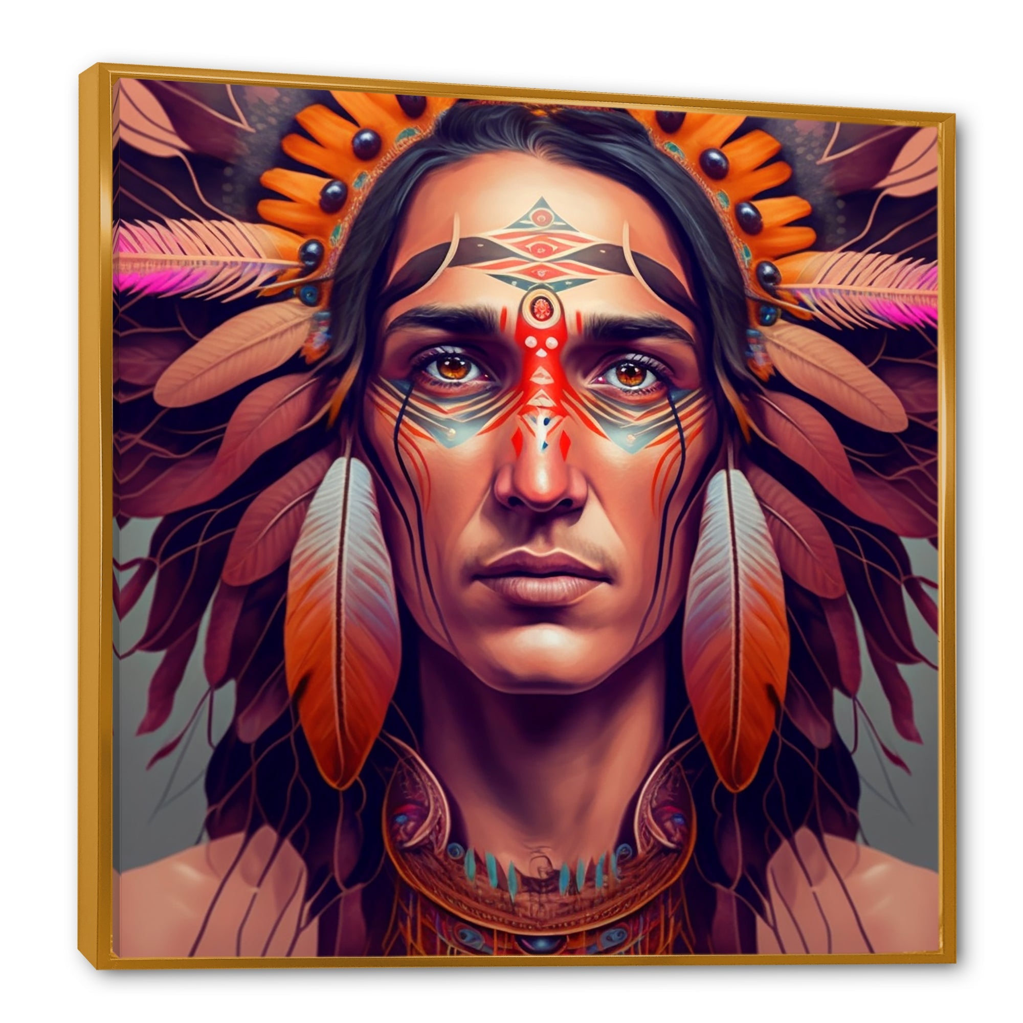 5 Native American Indian Art Prints Chief Western Decor Poster : Amazon.in:  Home & Kitchen